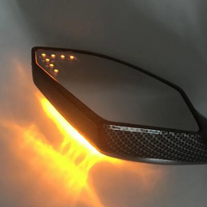 

2 X LED Turn Lights Side Mirrors Turn Signal Indicator Rearview Mirror Motorcycle For Honda Suzuki Kawasaki Ducati Yamaha