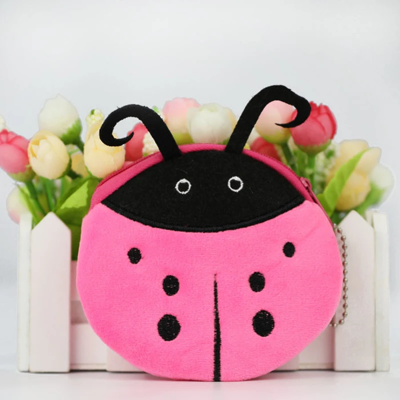 Горячая Распродажа Kawaii мультфильм насекомое/Бабочка Детский плюшевый Кошелек для монет кошелек на молнии кошелек для девочек подарок - Цвет: 13