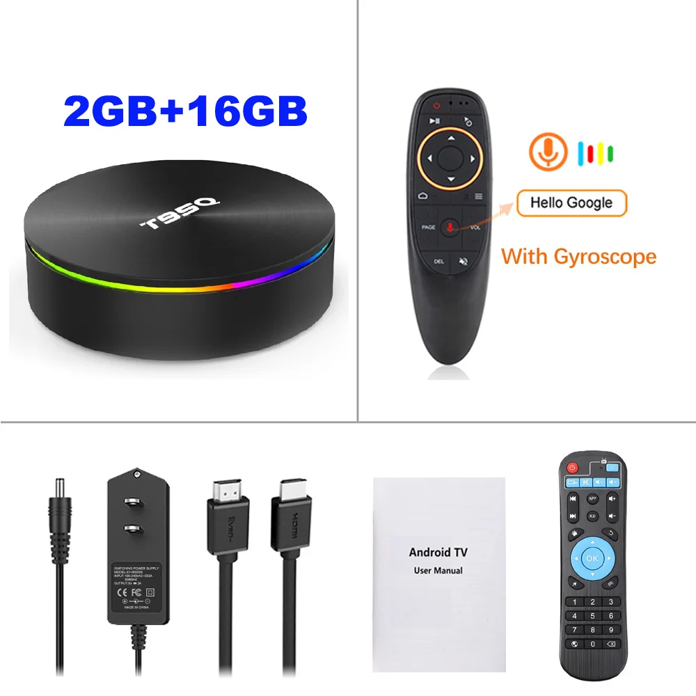 2GB16GB G10 T95Q 4 Гб 64 ГБ Android 9,0 Смарт ТВ приставка Amlogic S905X2 ТВ приставка четырехъядерный 2,4G& 5GHz двойной Wifi BT4.1 медиаплеер PK Tanix TX6 T9 - Цвет: 2GB16GB G10