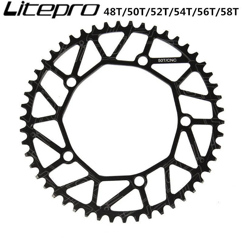 Litepro CNC легкий складной шоссейный велосипед цепь 130bcd 50t 52t 54t 56t 58t для 8 9 10