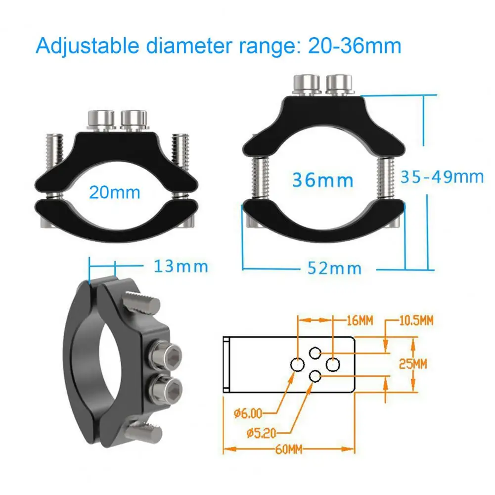 

TG11 Adjustable Anti-scratch Turn Signal Clamp Aluminum Alloy Motorcycle Turn Light Mount Bracket Motorbike Parts Accessories