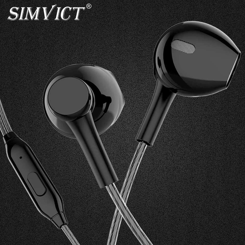 Проводные музыкальные наушники SIMVICT P7 вкладыши с басами разъемом 3 5 мм микрофоном
