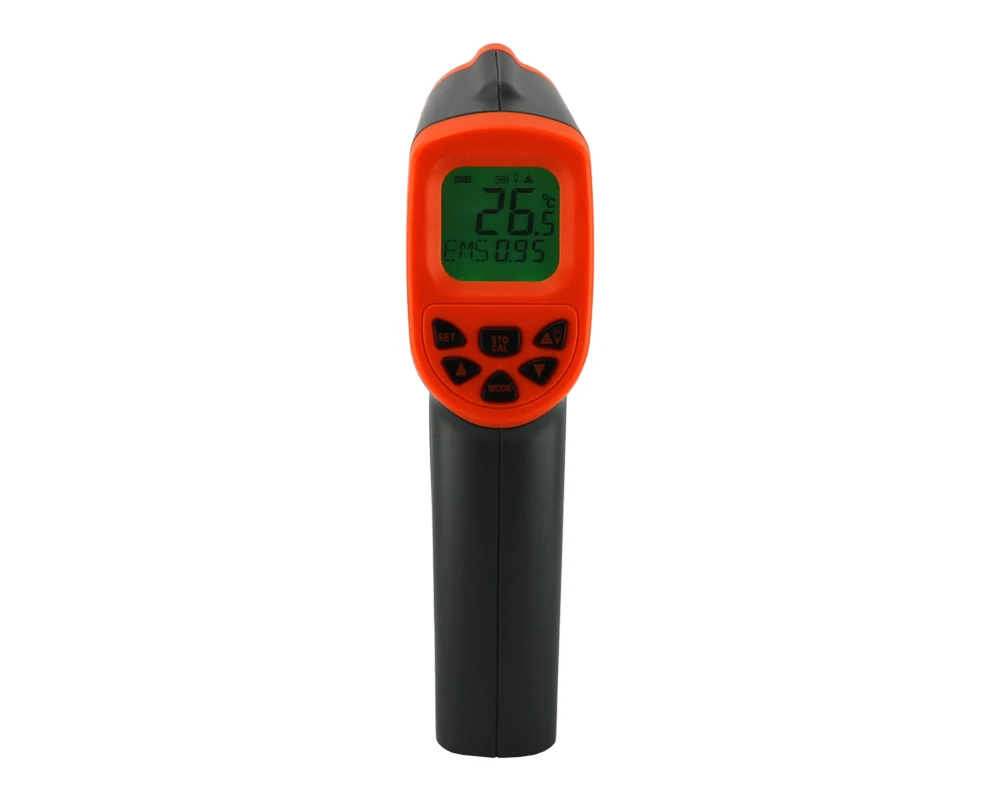 Цифровой инфракрасный термометр-32~ 950 °C Бесконтактный лазерный ИК-температурный пистолет пирометр тестер аквариумная излучательная способность регулируемая