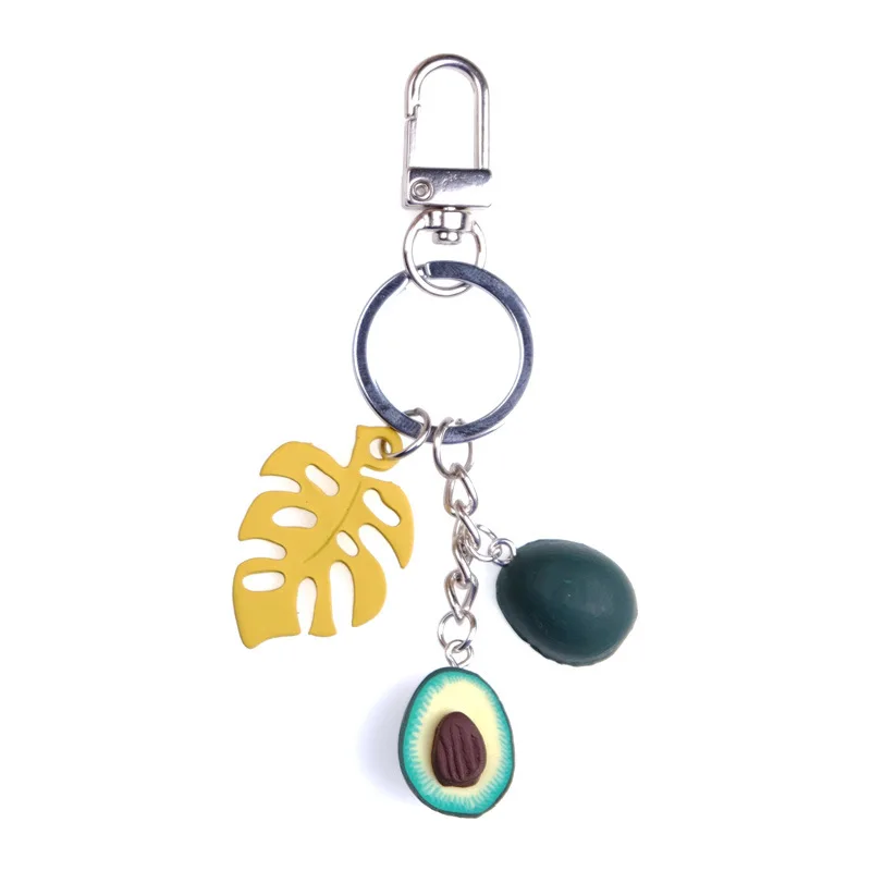 Новинка 2019 имитация фруктового авокадо брелок в форме сердца модный для ключей