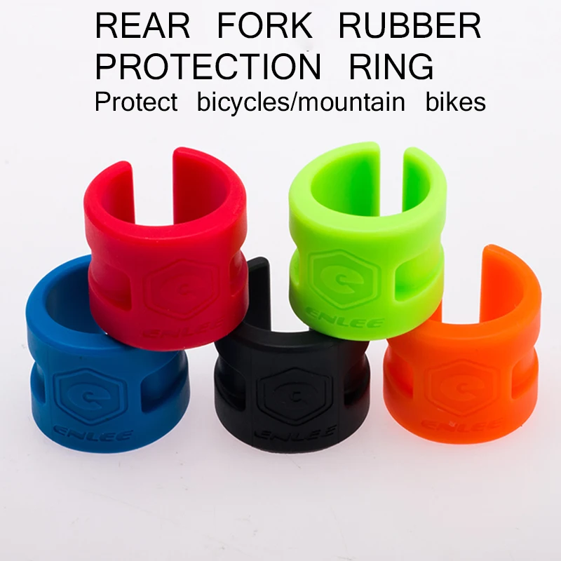 Bicycle Chain Protection Sticker 4pcs MTB Road BMX Bike Rear Fork Anti-Collision Rubber Protective Ring Guard Protector Kit Part | Спорт и