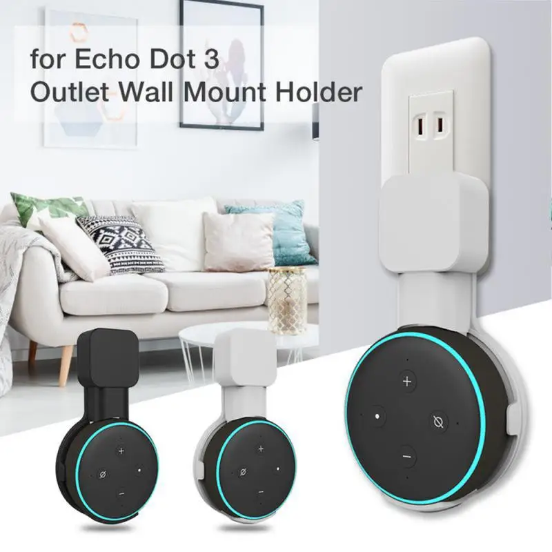 Speaker Alexa Wall Mount Holder Space Saving For Amazon Echo Dot 3rd Generation Smart Home Speakers Built-in Cable Management |