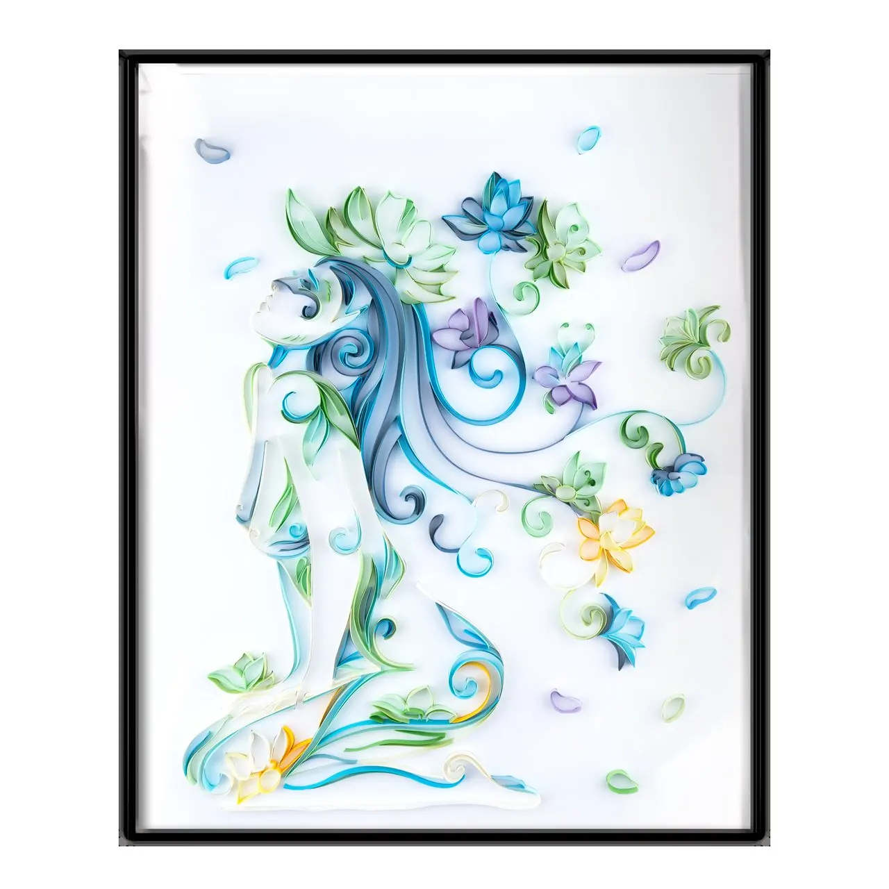 

UNIQUILLING Flower Genie Quilling Paper Paintings Creative Wall Decor DIY Quilling Paper Crafts Gifts Quilling Paper Tools Kits