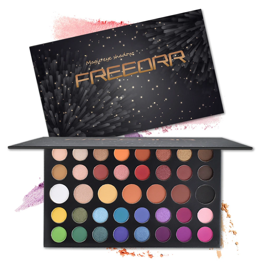 FREEORR Beauty водостойкие тени для век макияжа 21/39 цветов палитра теней Блестящий