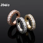 Новинка 2021, Женское кольцо JINAO, простые обручальные кольца со сверкающими микрозакрепками из фианита, свадебные кольца, украшения в стиле хип-хоп для подарка