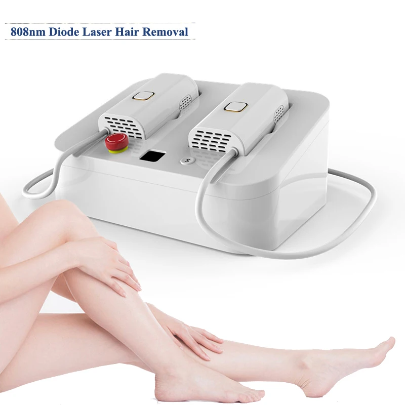 Buy 808nm Diode Laser Haar Entfernung Multifunktions Doppel Köpfe 2000000 Blinkt Permanent Epilierer Hautpflege Bleaching Anziehen SPA