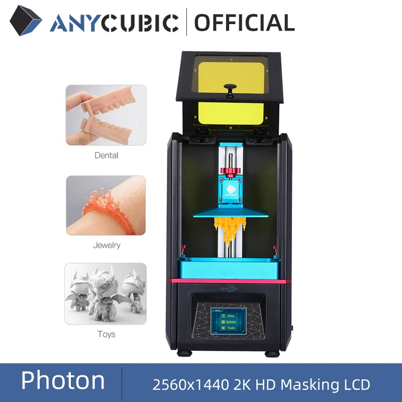 3D принтер ANYCUBIC SLA фотона размера плюс 2K экран Автономная печать УФ ЖК дисплей 405 нм