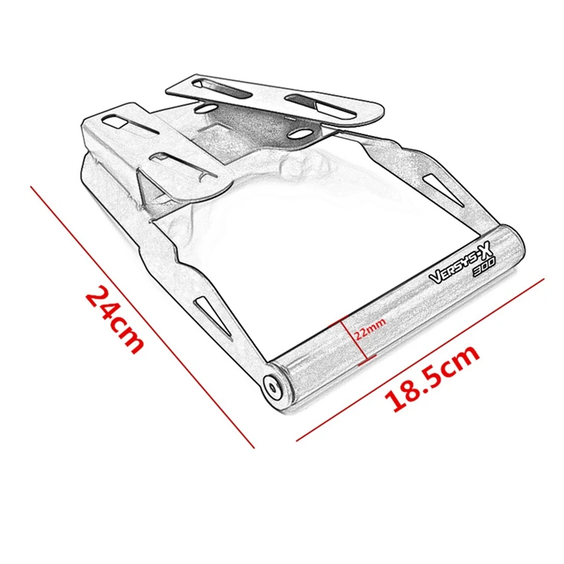 

Motorcycle 22mm Navigation Bracket Mount Phone GPS Holder for Kawasaki Versys X300 USB Stand