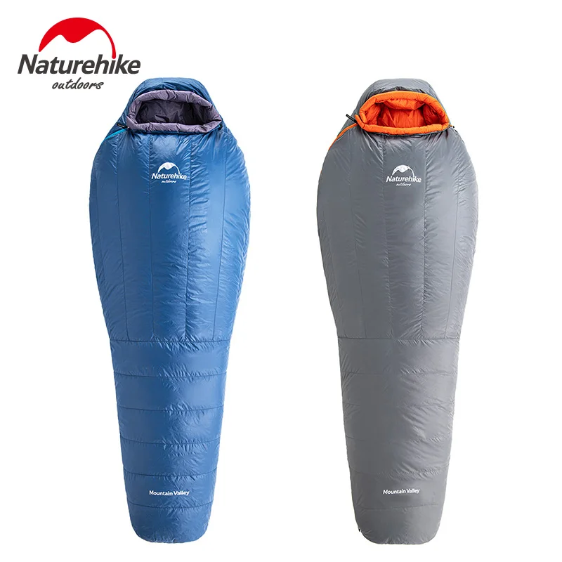

Naturehike Goose Down Sleeping Bag 20D Nylon Water Resistance Thicken Warm Light Single Mummy Sleeping Bag for Outdoor Camping