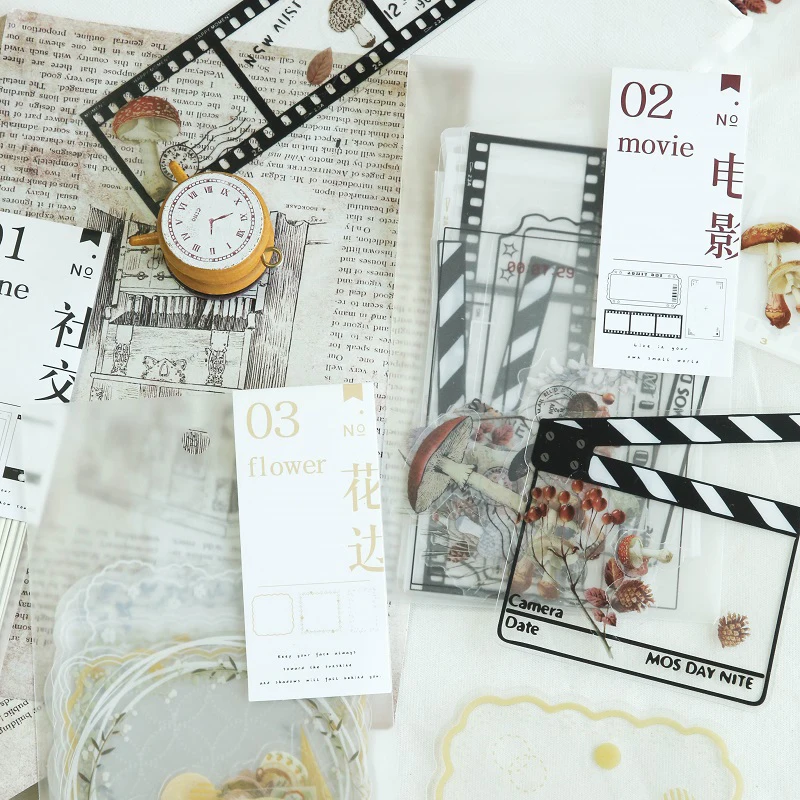 Винтажный коллаж секретный фильм социальный интерфейс ПВХ посылка пакет сделай