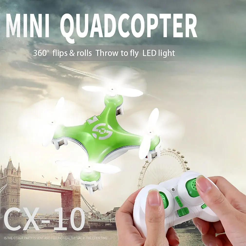 CX-10 Mini 2 4g 4CH Радиоуправляемый квадрокоптер вертолет Дрон CX 10 светодиодные игрушки