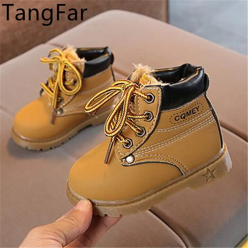 

2021 Winter Boys Girls Snow Boots Warm Children's Rubber Boots Waterproof Kids Boots Sports Shoes