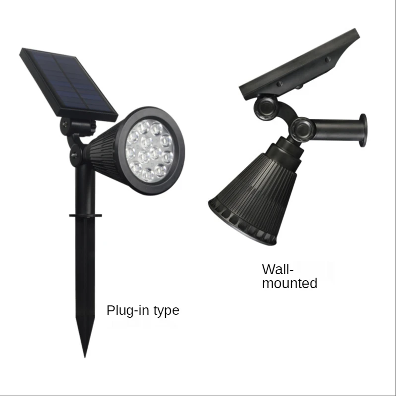 저렴한 태양 플러그 빛 야외 휴대용 LED 태양 잔디 빛 정원 스포트 라이트 12LED RGB 지상 플러그 빛