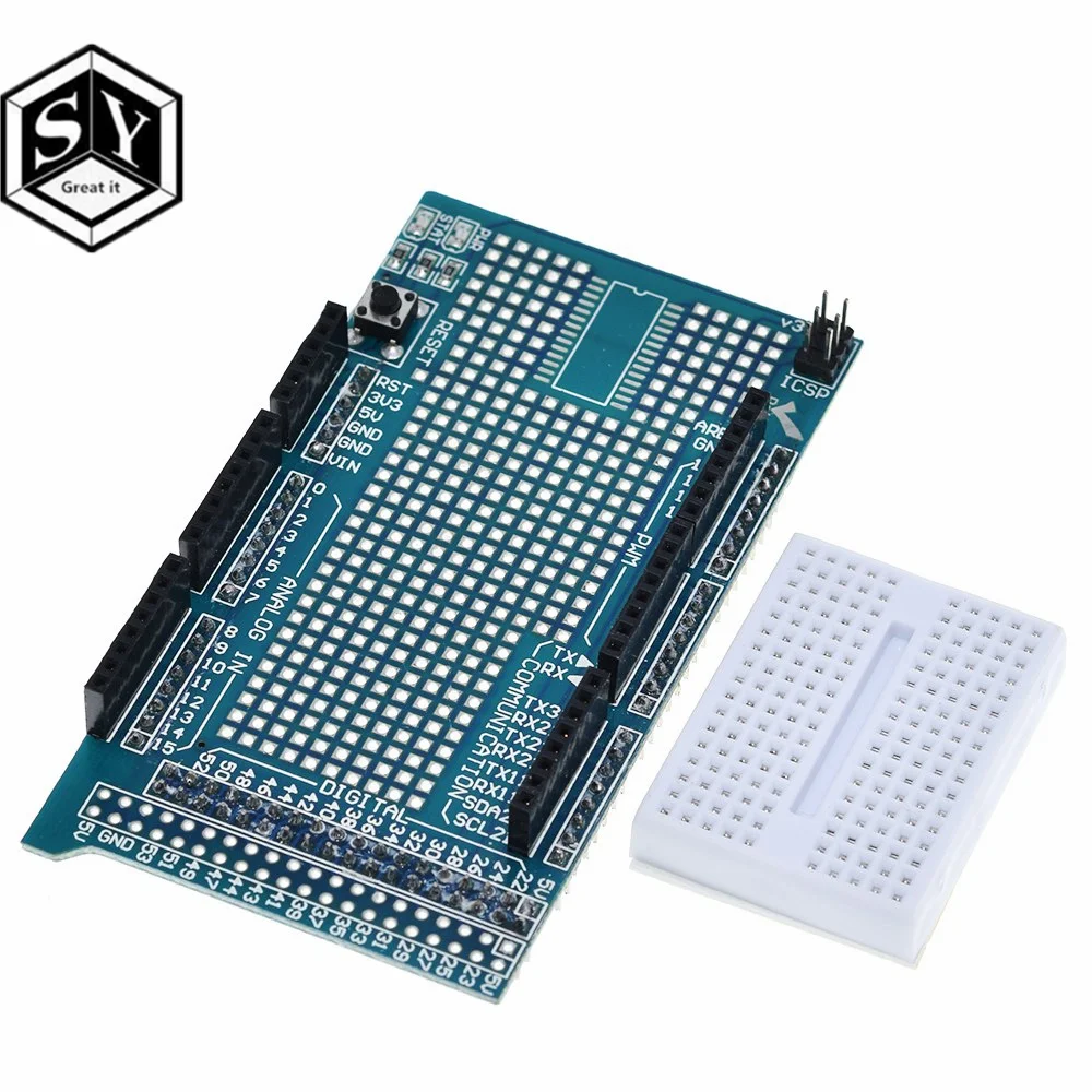 Плата расширения MEGA 2560 R3 Proto для разработки прототипа V3.0 + макетная плата Mini PCB 170