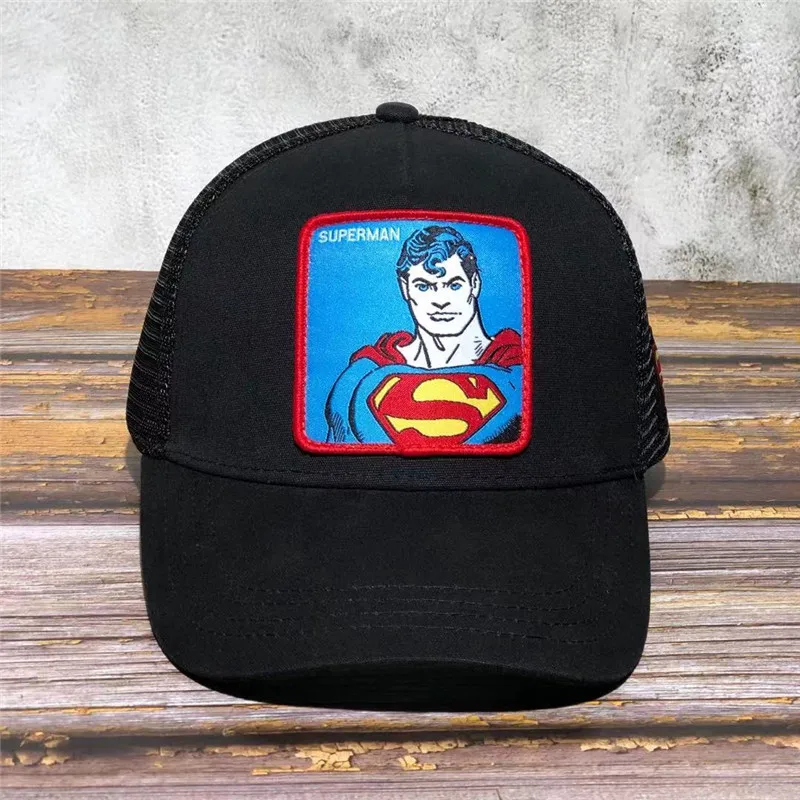 black SUPERMAN Высокое качество Новинка Marvel Железный человек Кепка-тракер в бренд аниме Бейсбол Кепки Для мужчин Для женщин в стиле «хип-хоп» папа шляпа сетчатый Snapback дальнобойщика шапка - Цвет: black SUPERMAN
