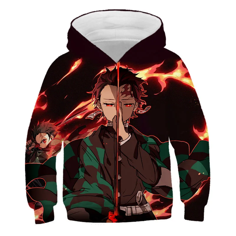 

2020 New Kid Boys Devils killer Hoodies 3d Print Cosplay Japanese Ghost blade Children Autumn Long Sleeve Demon Slayer Baby Tops