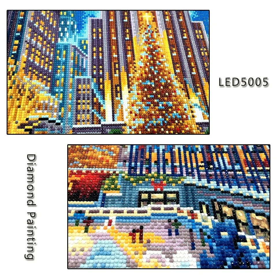 Набор для алмазной вышивки AZQSD со светодиодной подсветкой живописный