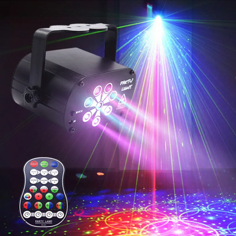 

60/120 Patterns USB Rechargeable Led Laser Projector Lights RGB Stage Lighting Effects Light for Wedding Birthday Party Home