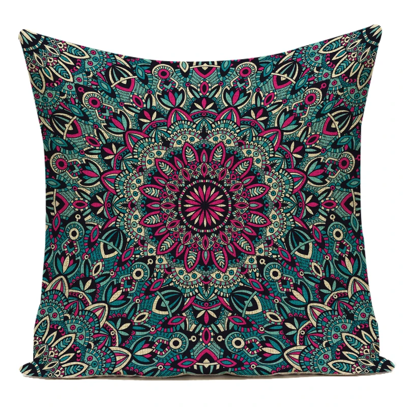 Boho Geometric Mandala Throw Pillows Case Polyester Square Sofa Pillow Covers Decorative Cushion Cover for Living Room | Дом и сад