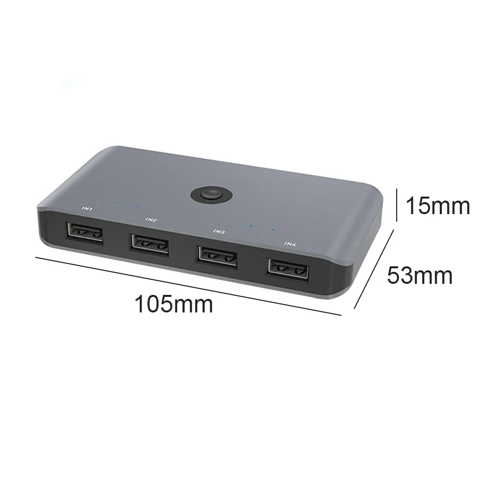 KVM-переключатель USB 3 0 2 квм-переключатель для ПК клавиатуры мыши принтера 4 порта