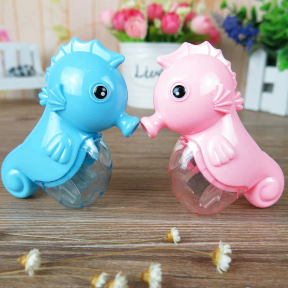 

6pcs Sea Horse Pencil Sharpener Cartoon Manual Pencil Sharpener Creative Stationery School Prize for Children Kids (Random Color