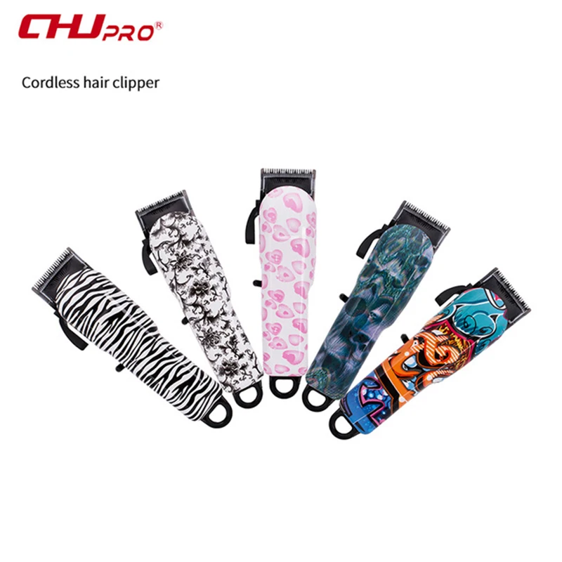 Random color CHJ, цветная машинка для стрижки волос, перезаряжаемый электрический USB триммер, машинка для стрижки мужчин, профессиональная машинка для стрижки, парикмахерские инструменты - Цвет: Random color