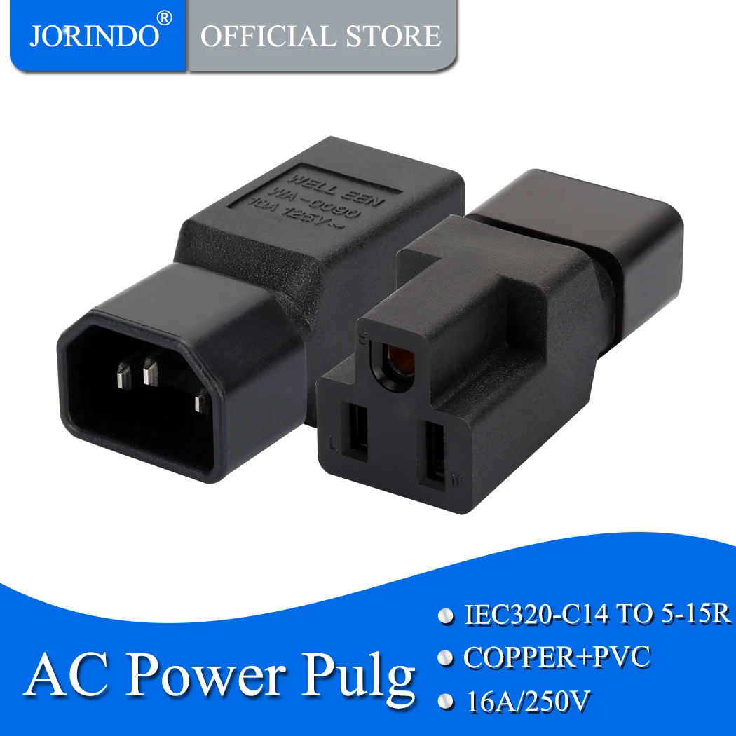 Адаптер переменного тока joriniec 320 C14 в Nema 5 15R адаптер IEC 3Pin штырь гнездо США для