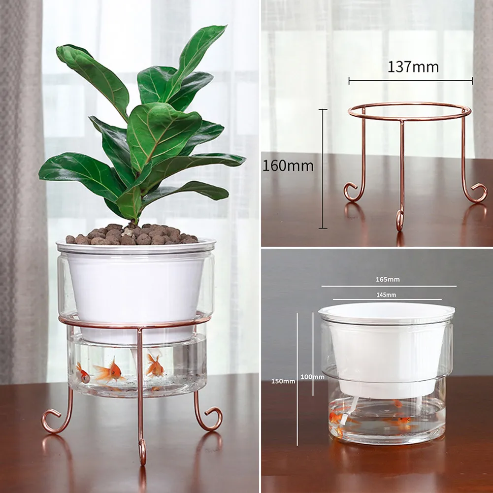 

Creative Flower Pot Decor Flower Free Standing Garden Plant Pot Stand Planter Pot Holder White 2 In 1