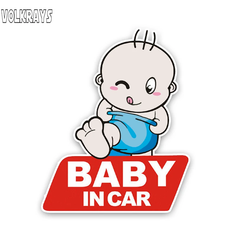 Volkrays Милая Автомобильная наклейка Детская в машине на графический цветной