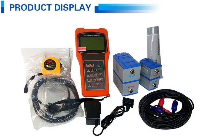 

Low Price water flowmeter Battery powered portable ultrasonic flow meter China