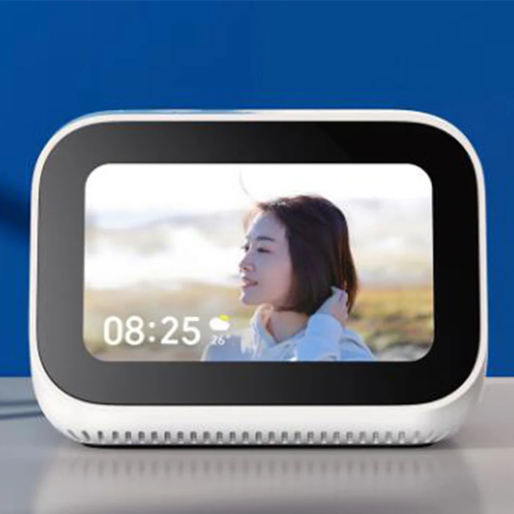 Новый дизайн xiaomi AI сенсорный экран Bluetooth 5 0 динамик цифровой дисплей Будильник WiFi