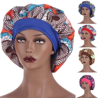 african pattern women satin hair protection night sleep caps hair care elastic headband hairdressing shower hat bonnet chemo hat