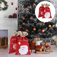 2pcs decorative christmas theme gift bags candy packing bags gift wrapping bags