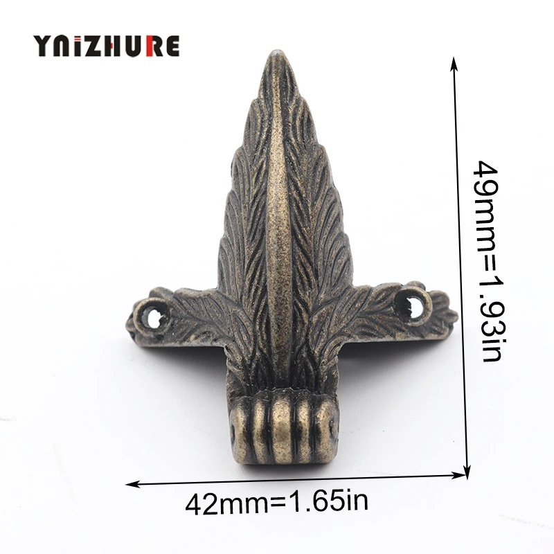 Ножки из цинкового сплава в форме зверя Декоративные ножки листа розы винтажная