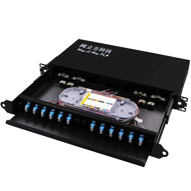 

Rack Mount fiber termination box patch panel optical distribution frame ODF for UPC LC 24 core pigtail