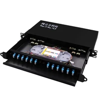 rack mount fiber termination box patch panel optical distribution frame odf for upc lc 24 core pigtail