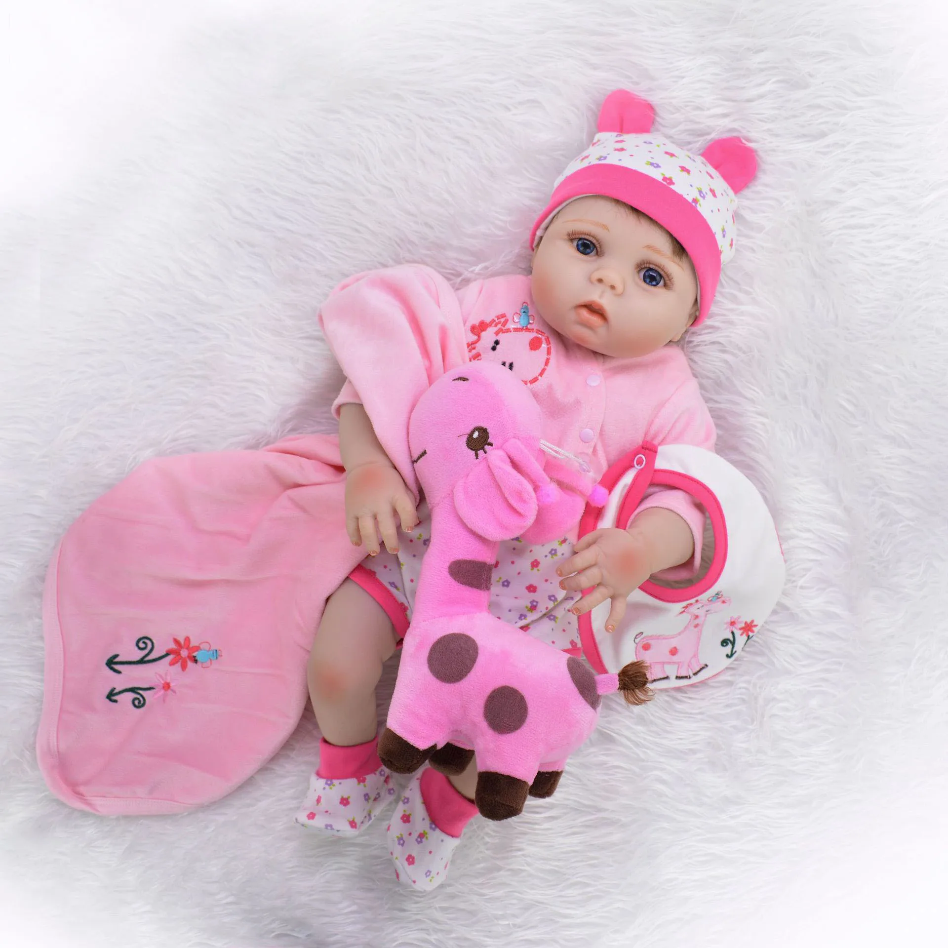 NPK модные силиконовые куклы reborn для продажи 22 дюйма 55 см Новорожденные bebe девочка малыш куклы reborn для ребенка подарок на день рождения игрушка bon