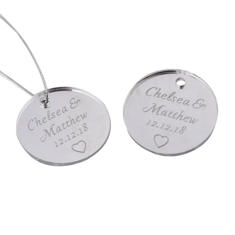 100 шт. персонализированные украшения для свадебного стола с гравировкой | Дом и