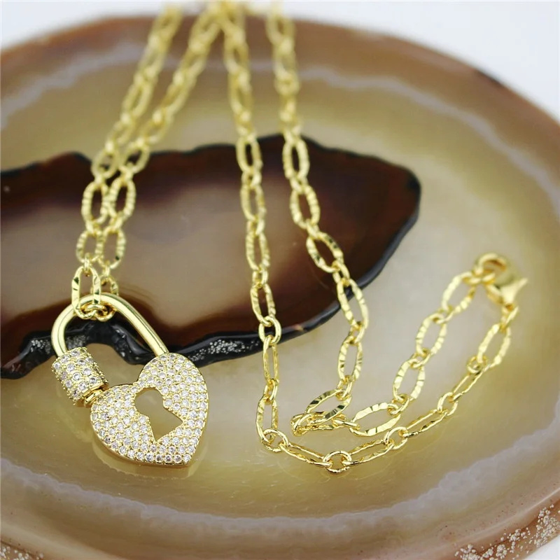 Цепочка с подвеской фианитами 19 дюймов 5 шт./лот|Ожерелья подвеской| |