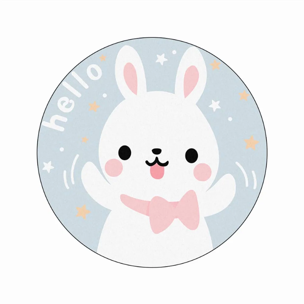 Милые Мультяшные коврики с изображением белого кролика воздушный поцелуй для