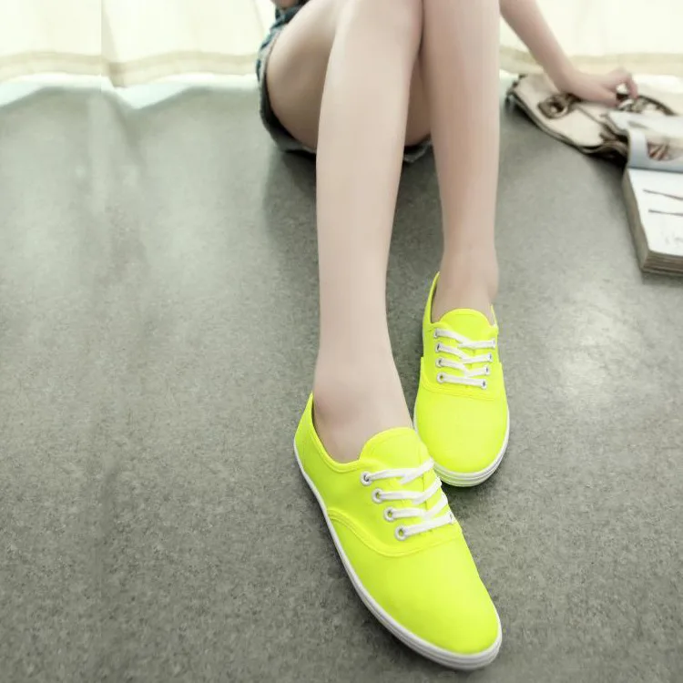 

Women Canvas Shoes Lace Up Casual Shoes Woman Flats White Shoes White Breathable Vulcanized Shoes Ladies Espadrilles