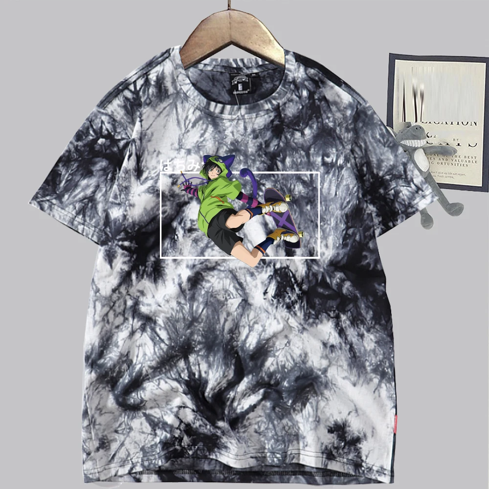 

Unisex Anime Sk8 the Infinity MiyaAnime Fashion Short Sleeve Round Neck Tie Dye T-shirt