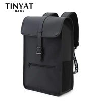 tinyat mens laptop backpack for 14 inch man backpack leather school bag casual shoulder backpack male bagpack travel mochila