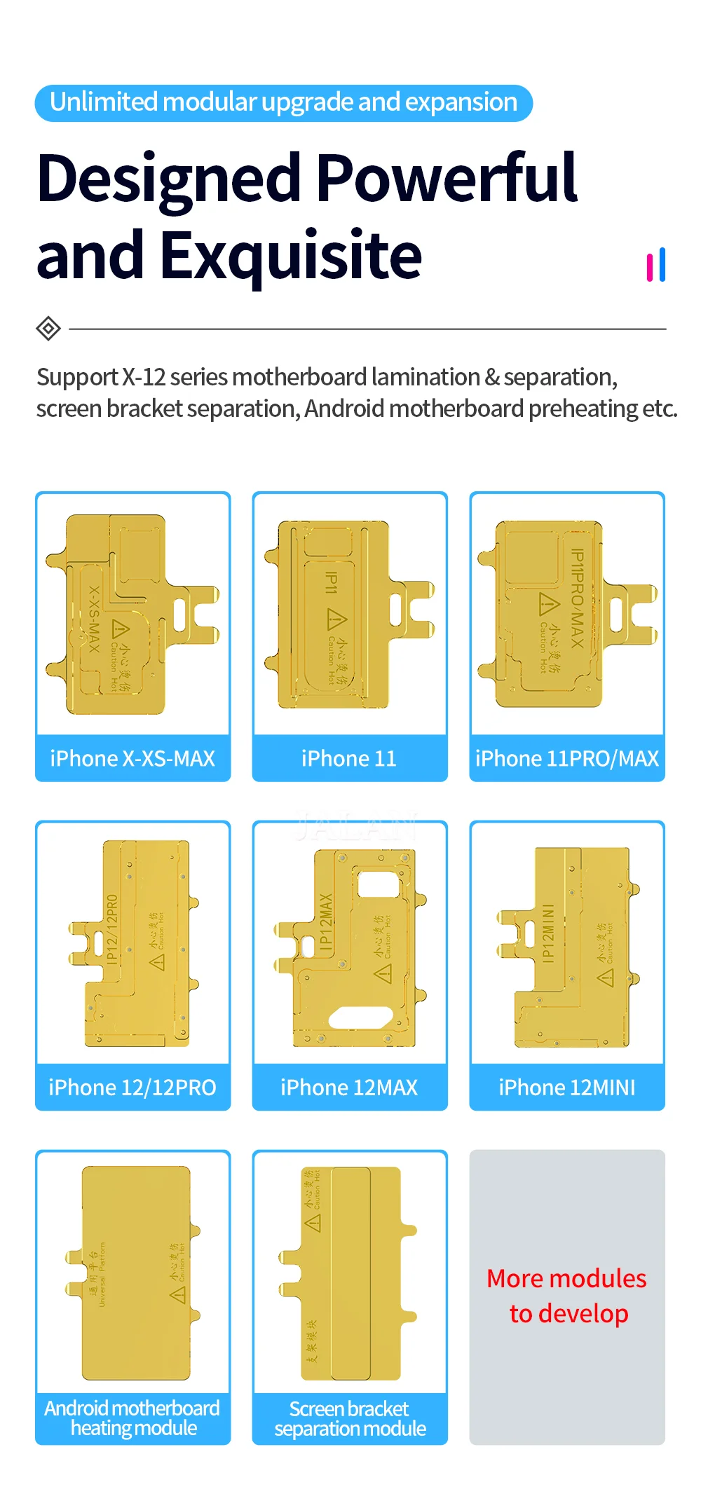 Estaci&oacute;n desoldadora de placa base IHEATER PRO, reparaci&oacute;n de desgomado en capas de calefacci&oacute;n, placa principal para iphone x-12promax-5