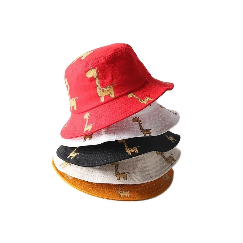 Новое Детское ведро шляпа мультяшный жираф детская шапка для мальчиков и девочек