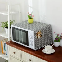 nordic microwave oven dust cover cotton linen cloth art universal microwave cover midea dust cover oven for kitchen accessories